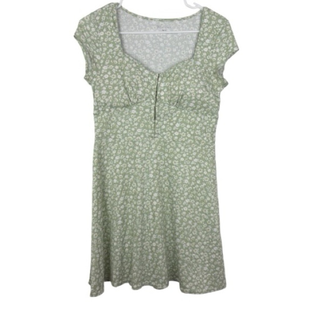 No Boundaries Mint Green Floral Dress Medium EUC Y2K 90s Cottagecore Coquette - Picture 4 of 9